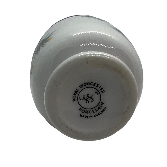 Vintage Royal Worcester Porcelain Egg Coddler with Bird Scene - Picture 6 of 10